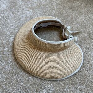 Helen Kaminski Mita Packable Raffia Visor Hat Summer
